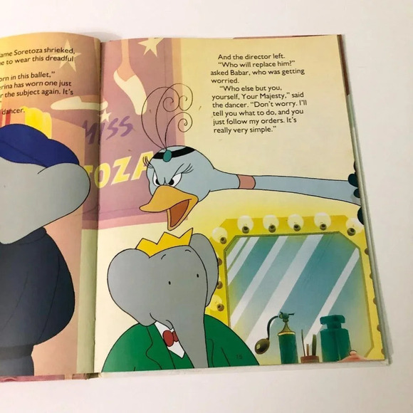 Vtg 1990 Babar The Show Must Go On  Jellybean Press Book - Picture 14 of 16